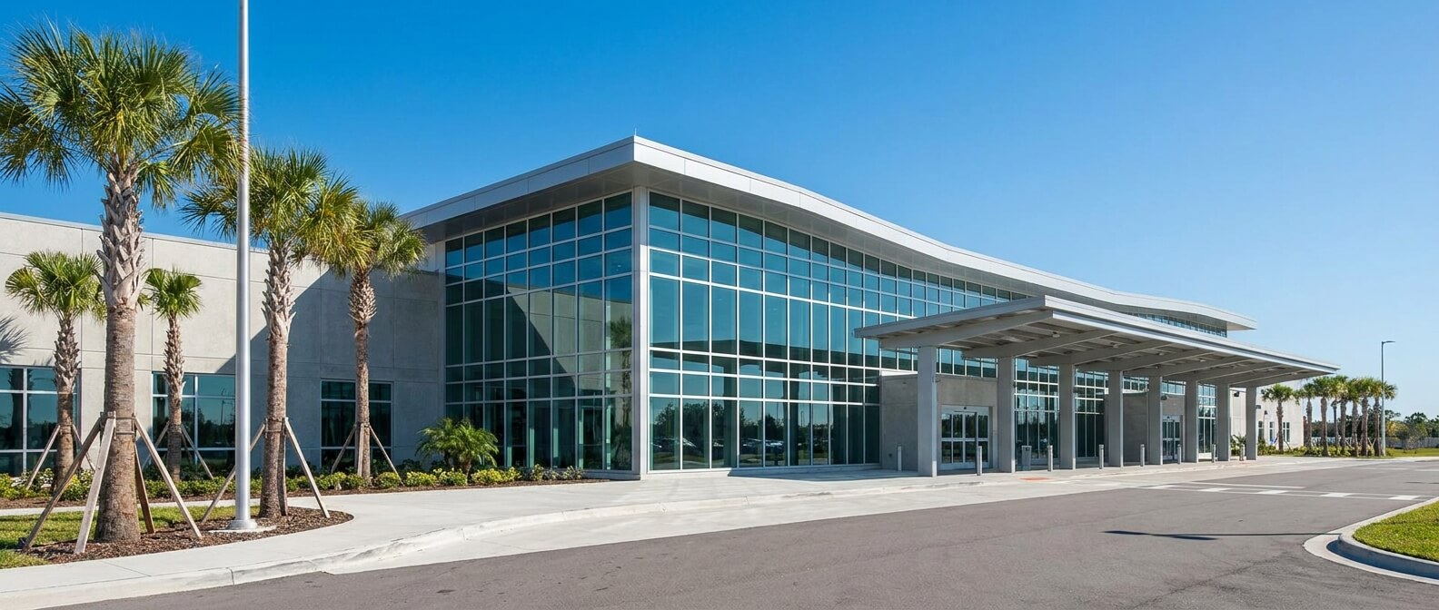jacksonville airport to downtown terminal exterior