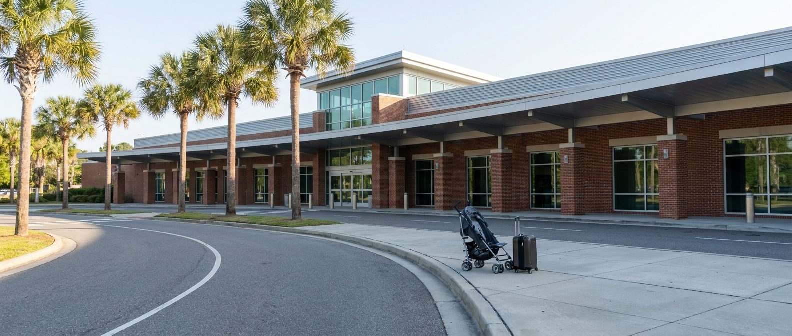 charleston-airport-curbside-stroller-luggage