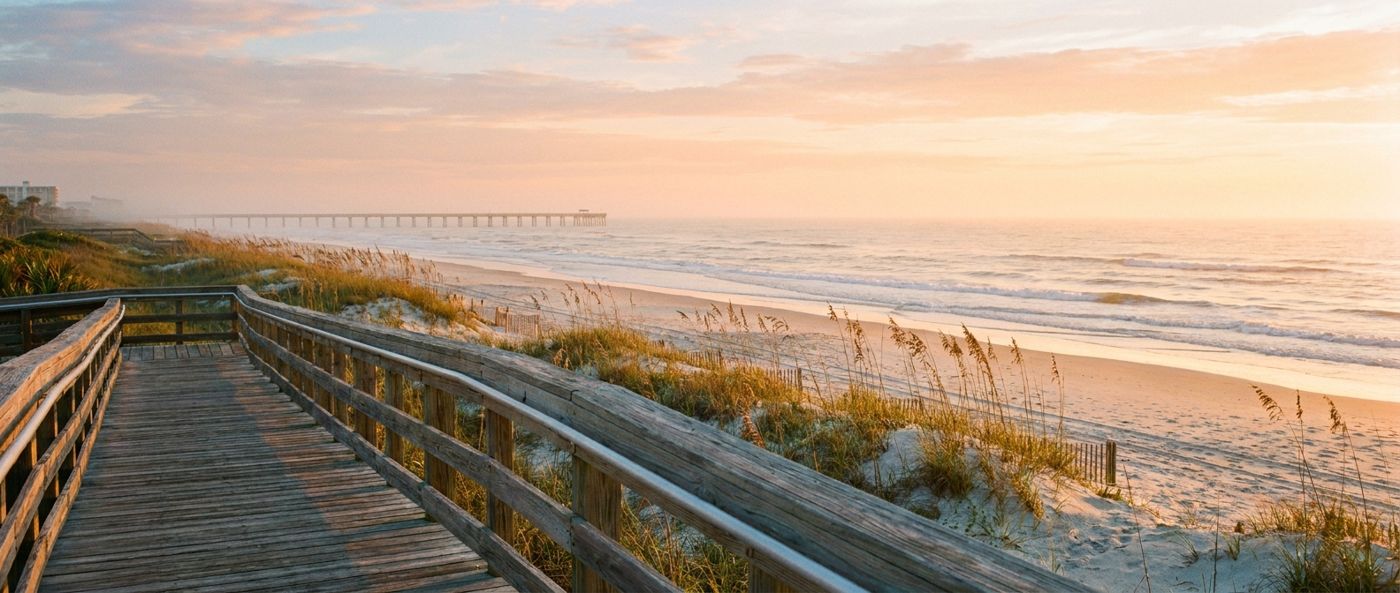 jacksonville-beach-to-jacksonville-airport-boardwalk-sunrise