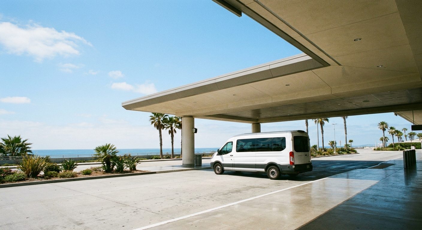 shuttle-van-waiting-under-airport-departure-breezeway