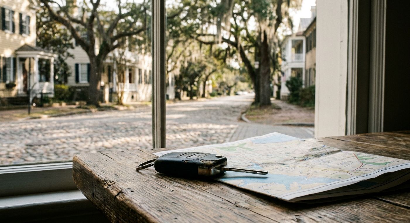 savannah-to-charleston-car-rental-keys-and-map