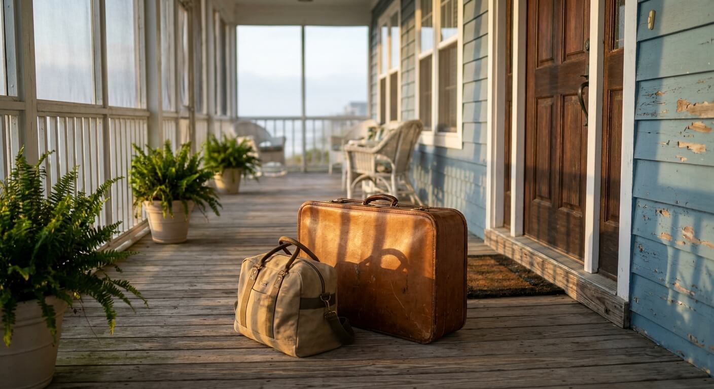 bluffton-to-savannah-airport-packed-bags-porch