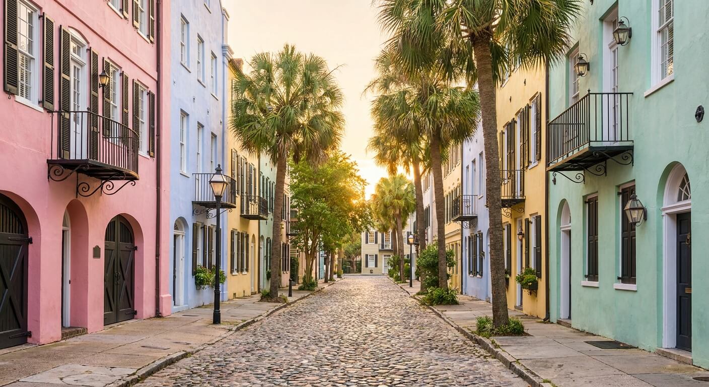 savannah-to-charleston-bus-charleston-pastel-row-houses