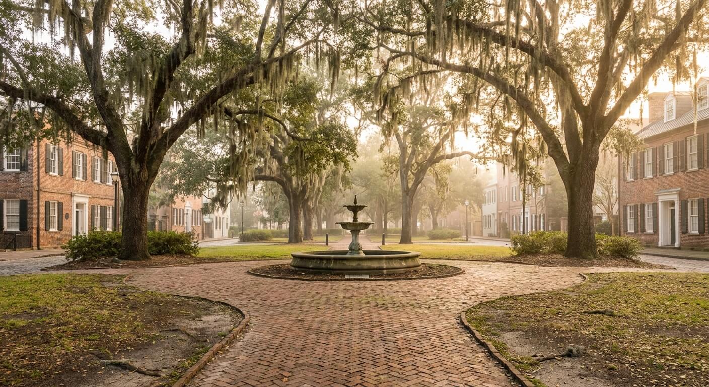 airport-transfer-savannah-ga-historic-square
